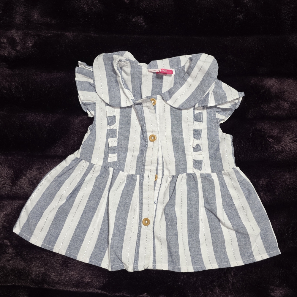 Penelope Mack Blue and White Striped Dress